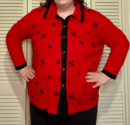 Red Rose Cardigan (XXL)