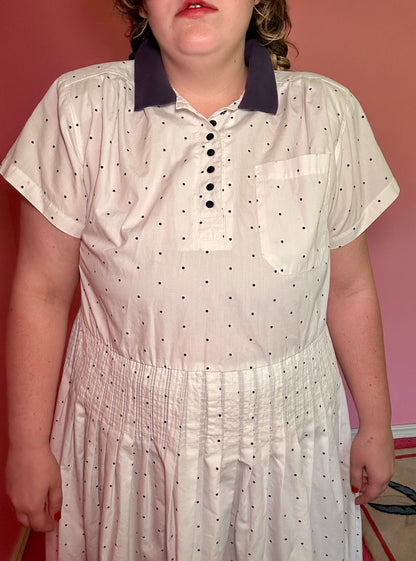 White Polka Dot Dress (20W)