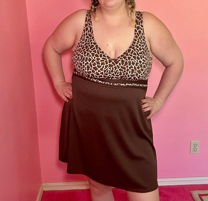 Giraffe Swim Dress (22W/24W)