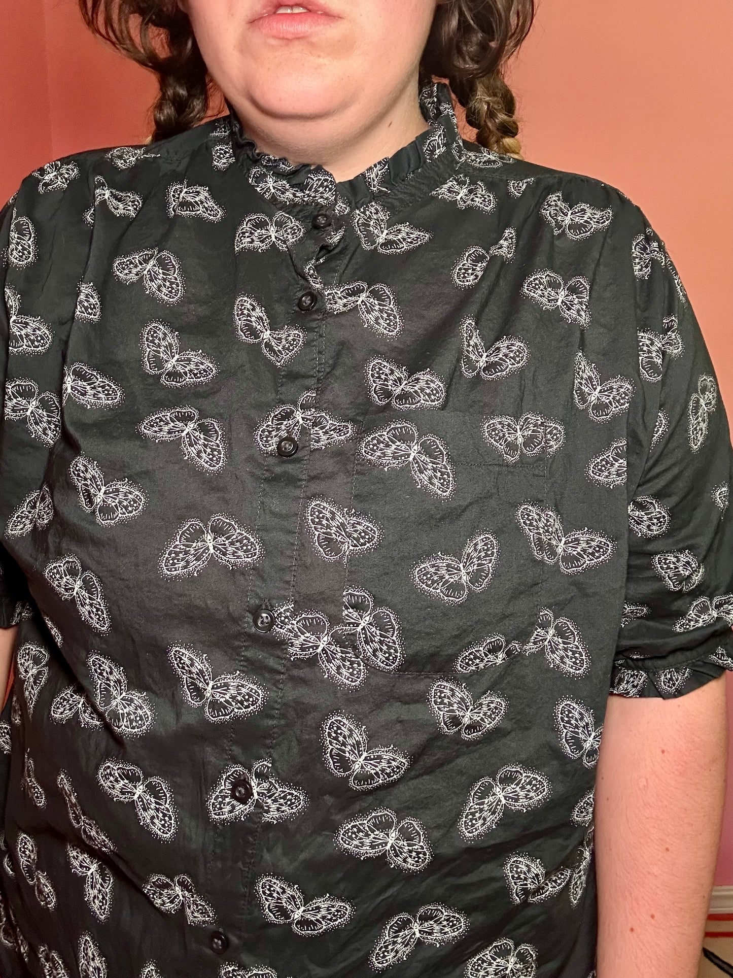 Black Butterfly Blouse (XL)