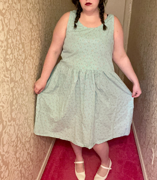 Teal Floral Dress (18/20)