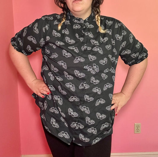 Black Butterfly Blouse (XL)