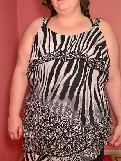 Animal Print Y2K Going Out Top (3X)