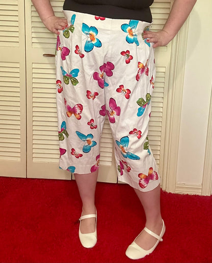 Colorful Butterfly Capris (3X)