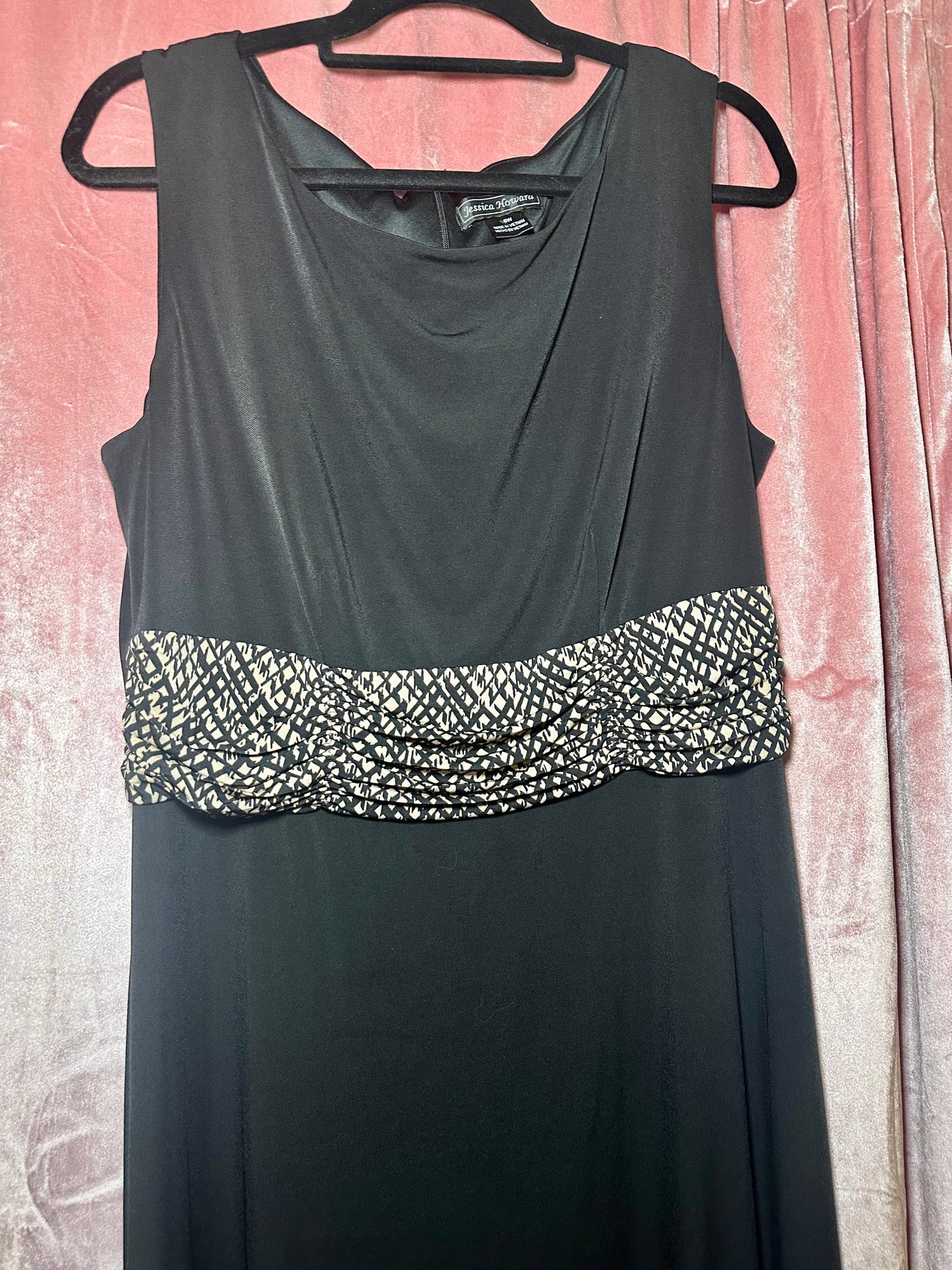 Black 90s Midi Dress (16W)