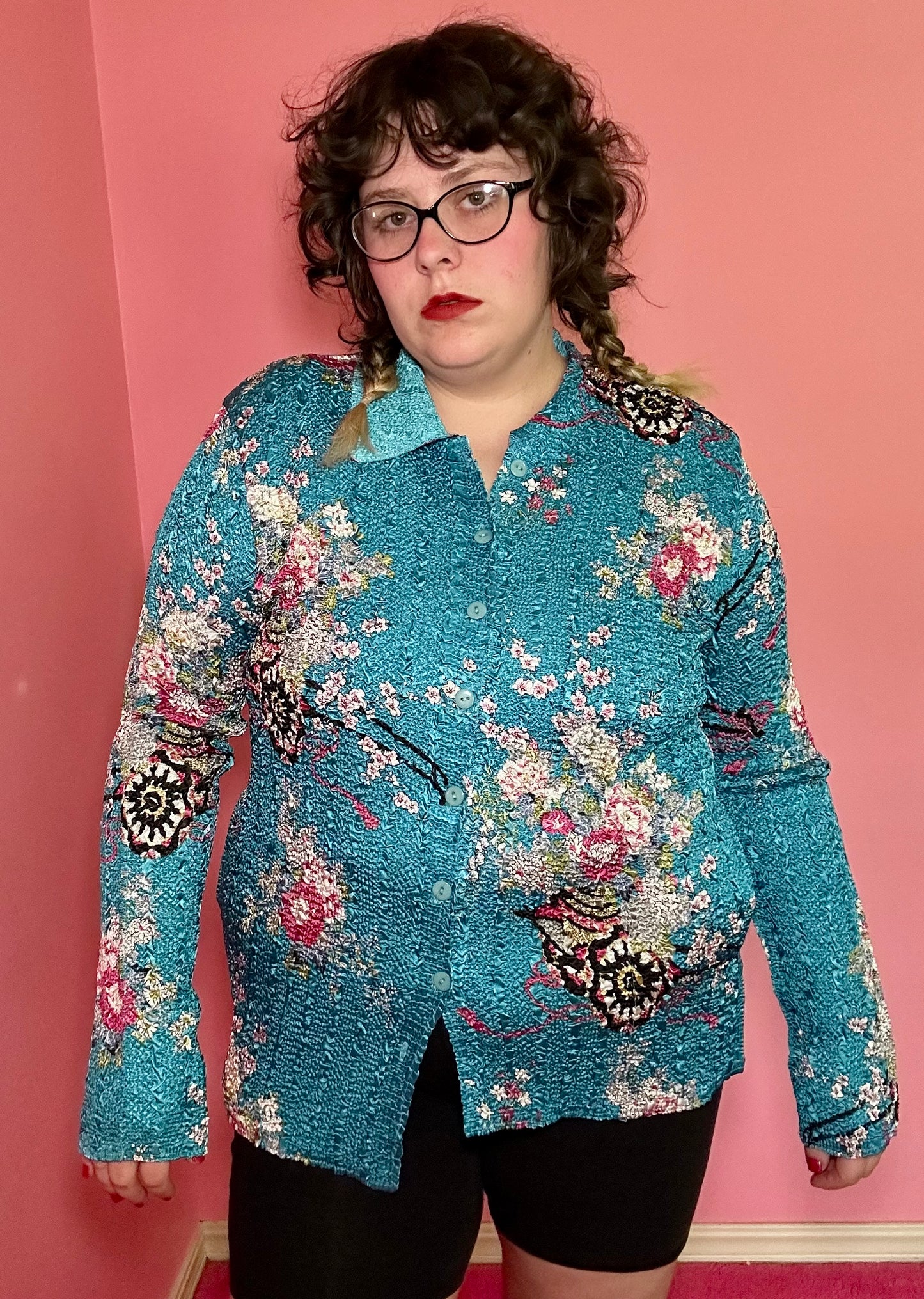 Cherry Blossom Button Up (XXL)