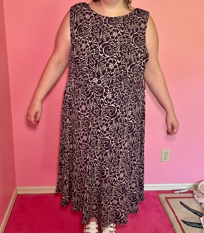 Dark Purple Floral Dress (24W)