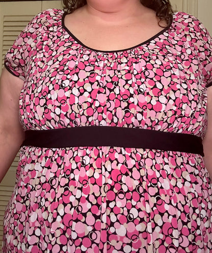 Pink Dots BabyDoll Y2K Top (XL)