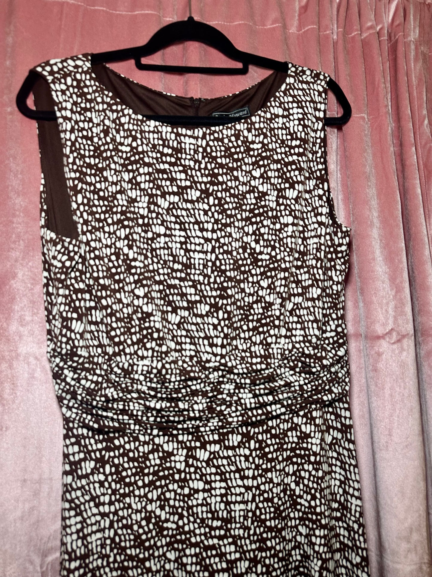 90s Brown and White Dress (16W)