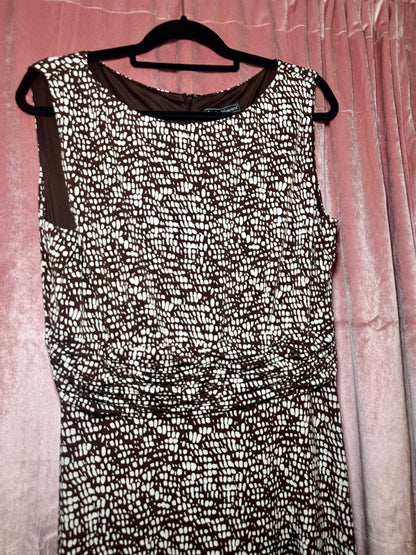 90s Brown and White Dress (16W)