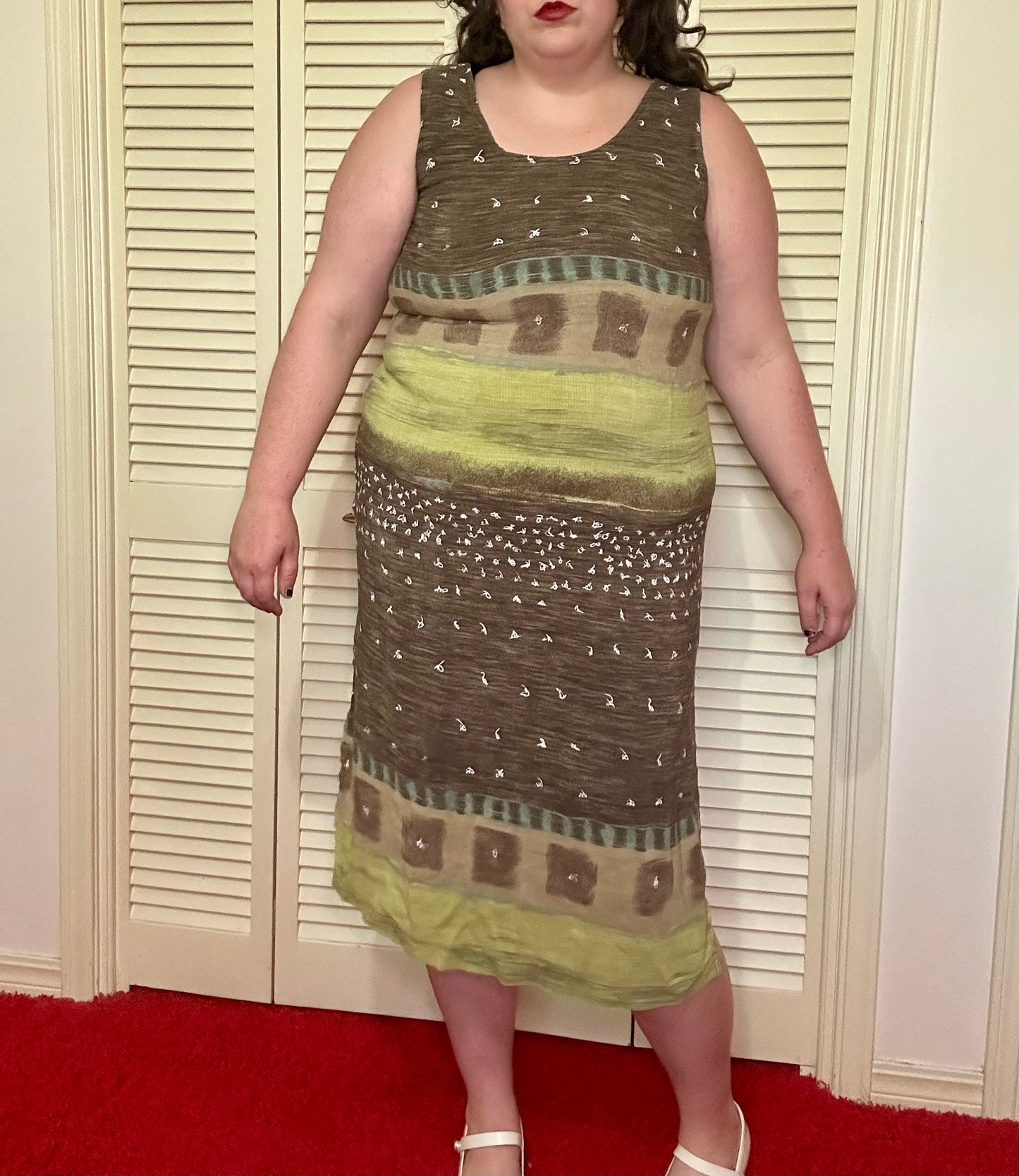 Boho Green Graphic Dress (18)