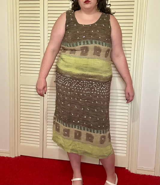 Boho Green Graphic Dress (18)