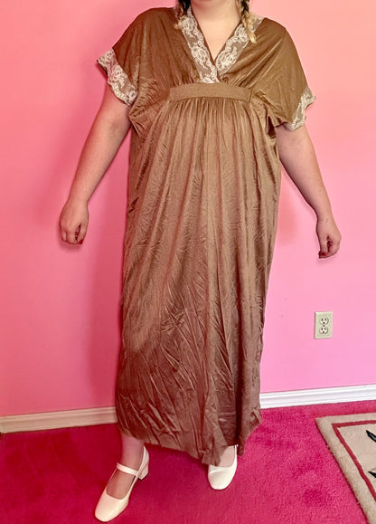 Brown Lace Nightgown (XXL)