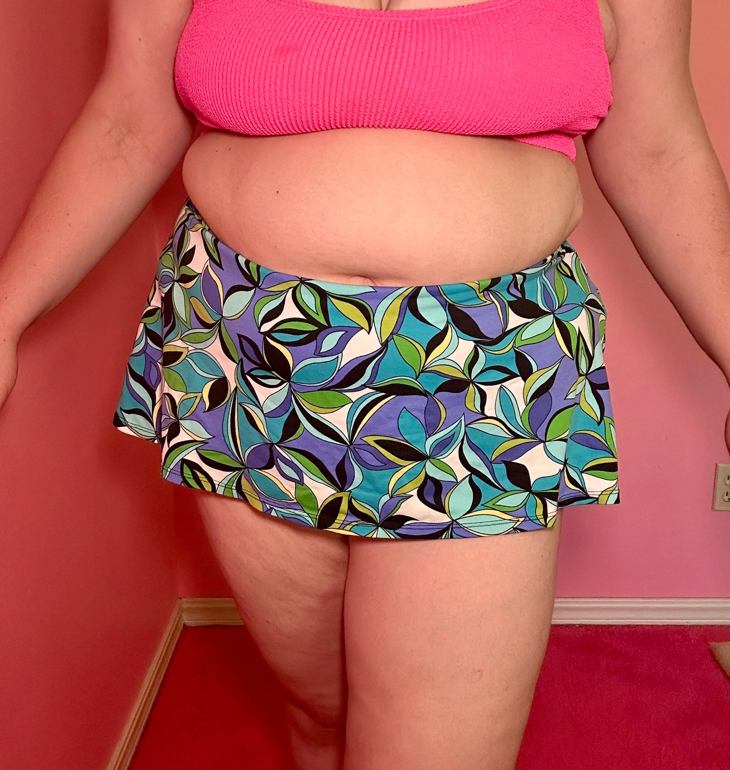 Blue Y2K Swim Skirt (XL)