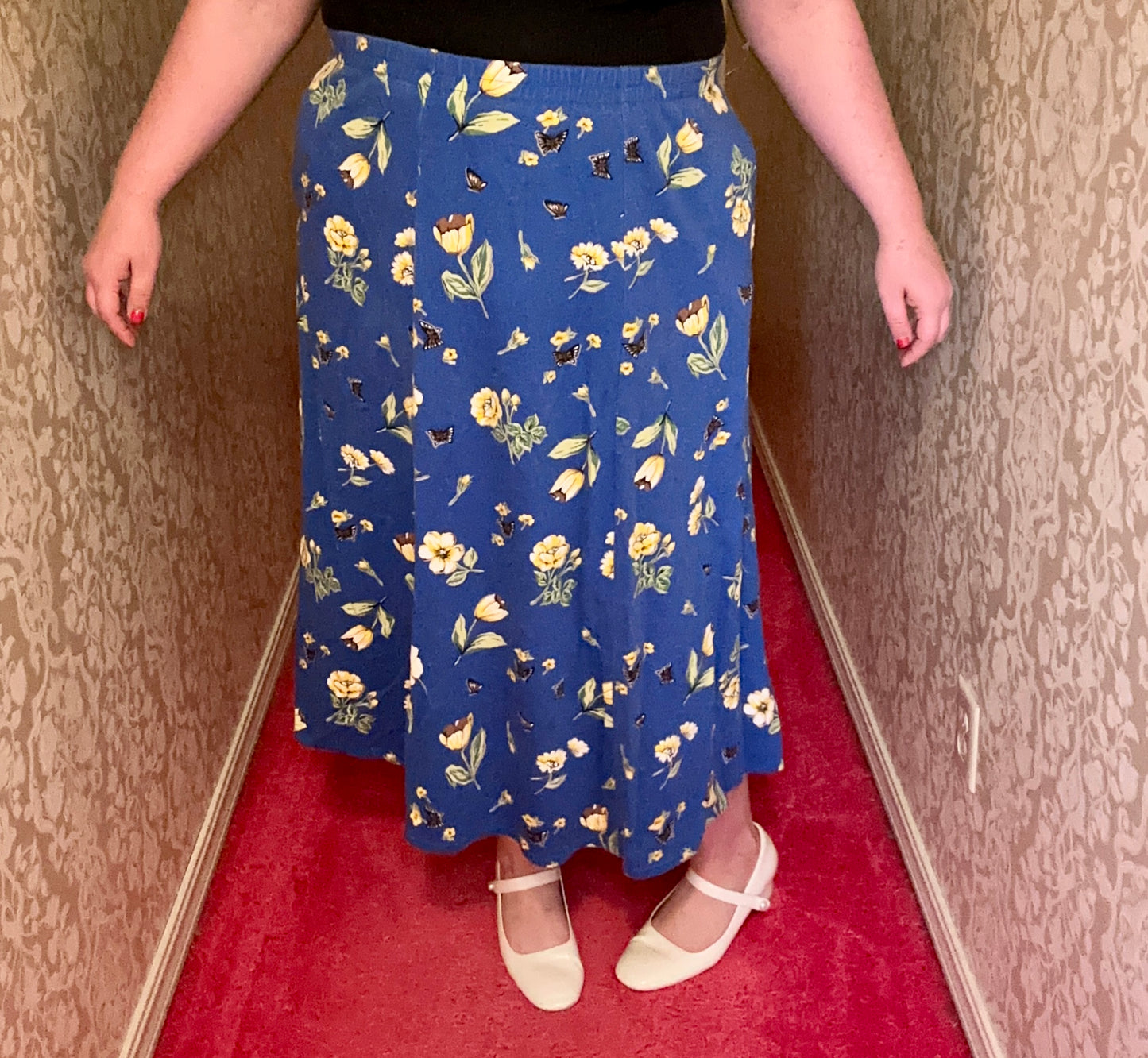 Blue Butterfly Skirt (XL)