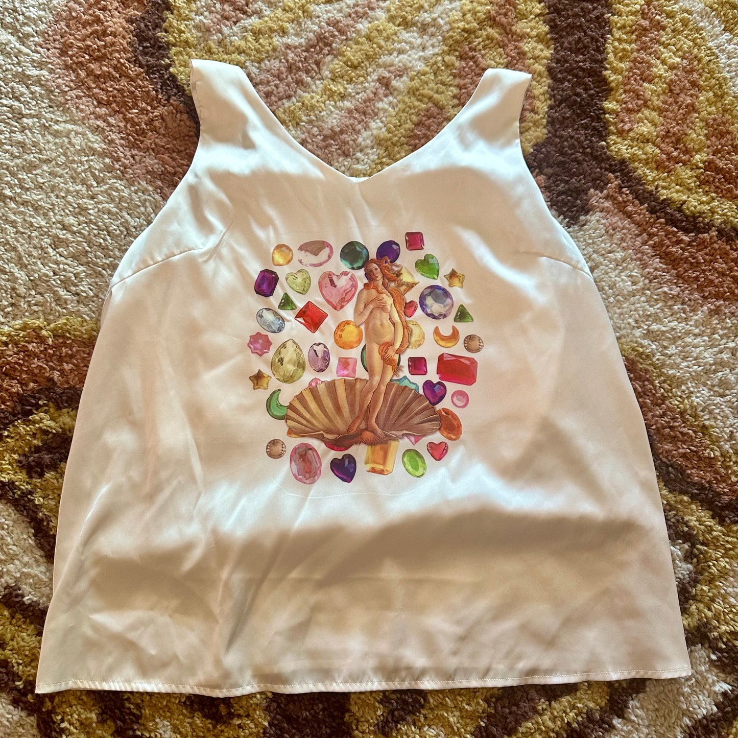 Rhinestone Venus Tank Top (L)