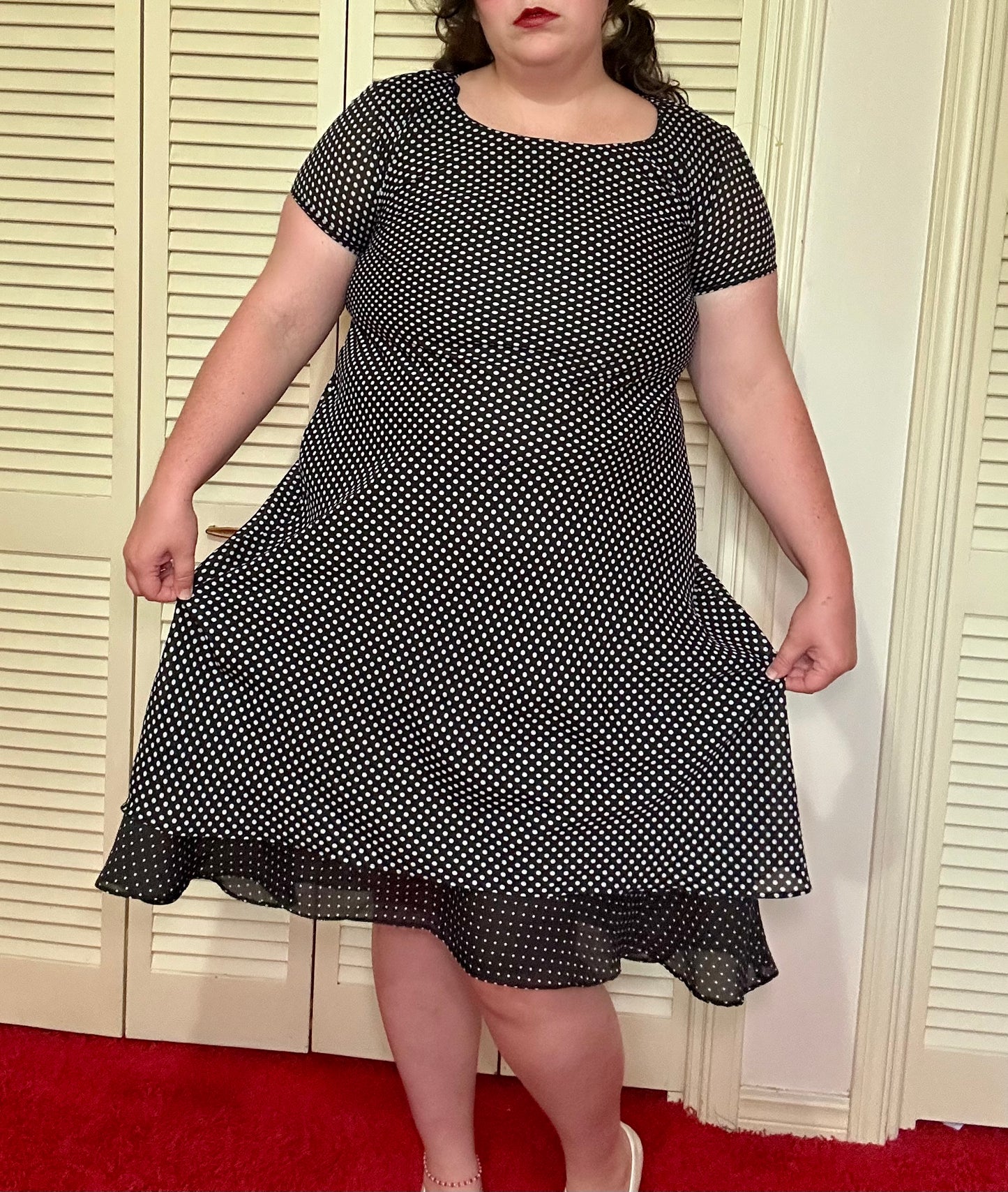 Chiffon Polka Dot Dress (18)