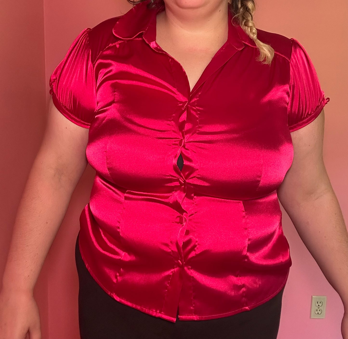 Pink Y2K Office Top (XL)