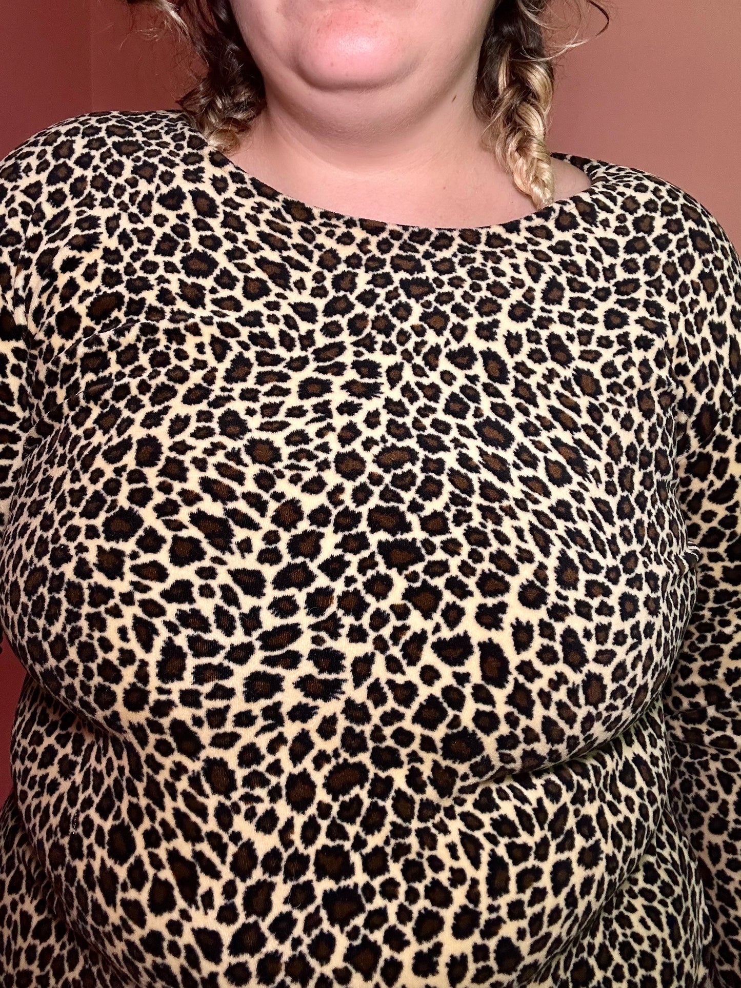 Velvet Leopard Top (XL)