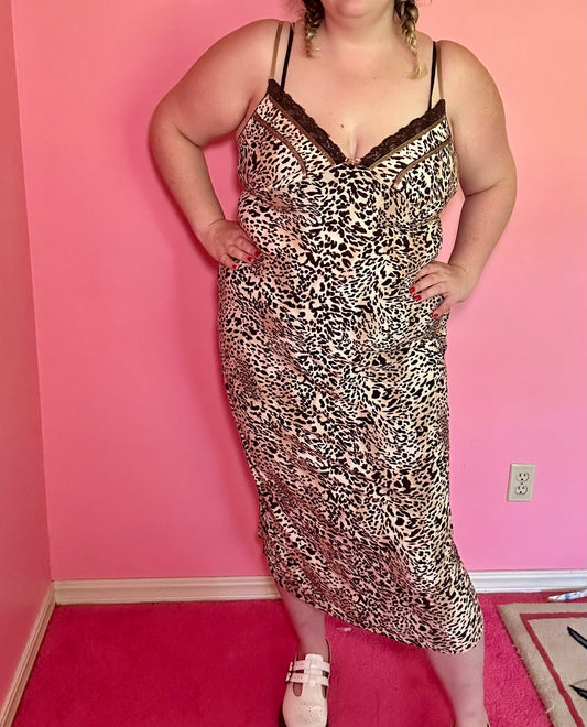 Leopard Slip Dress (L)