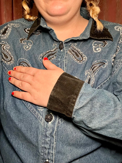 Western Denim Top (L)