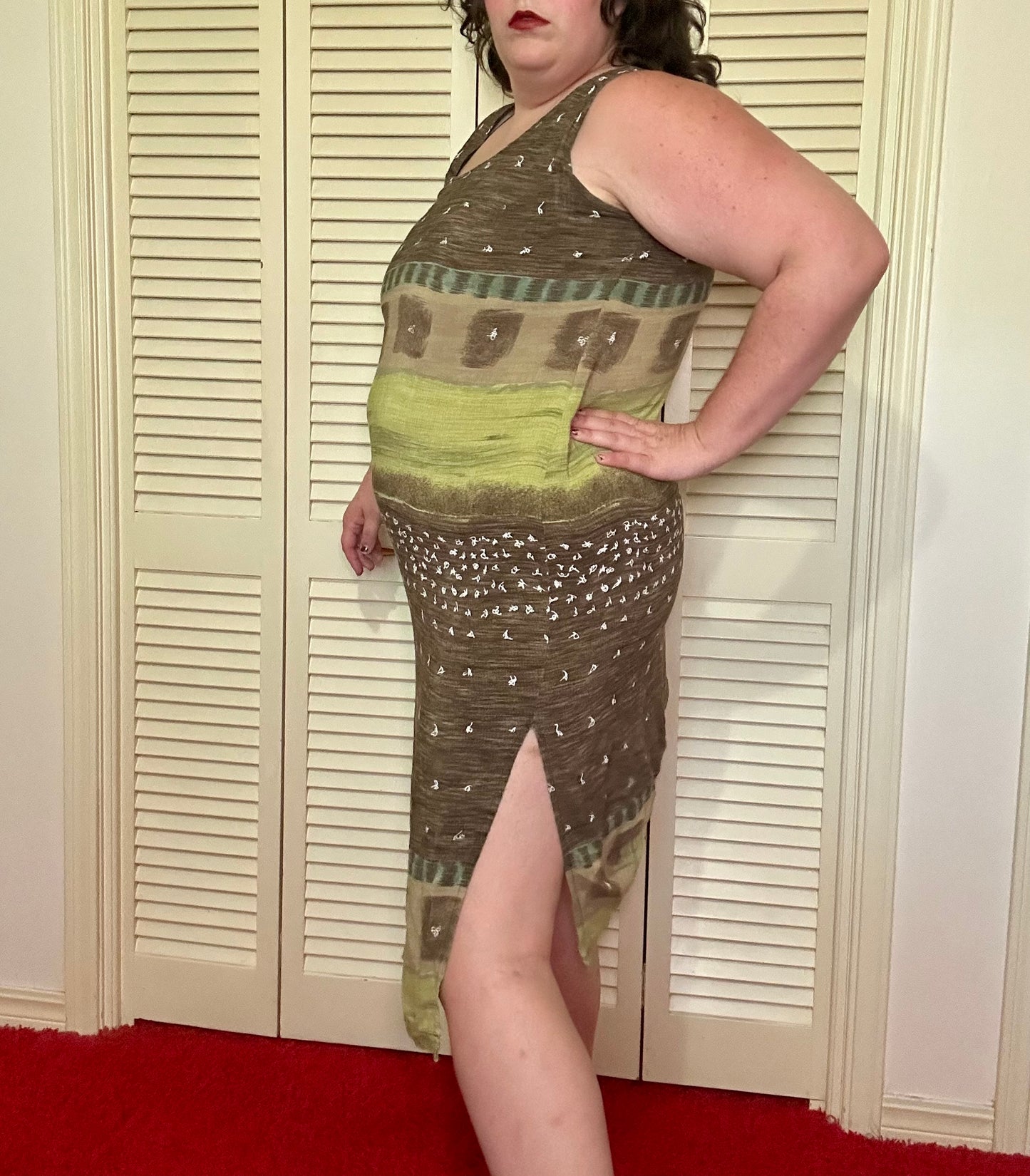 Boho Green Graphic Dress (18)