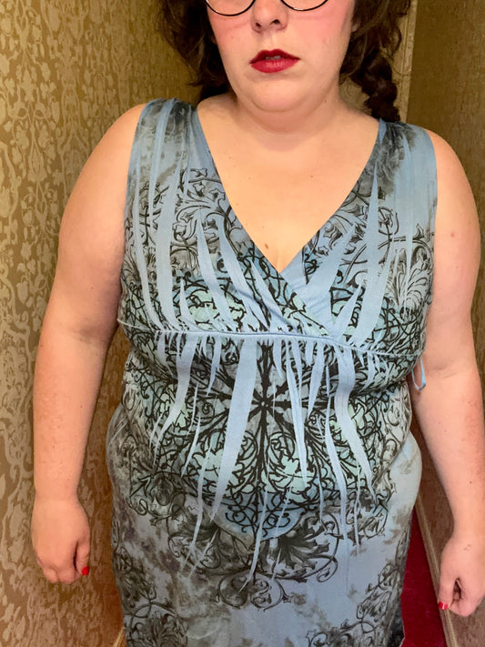 Blue Y2K Grunge Dress (XL)