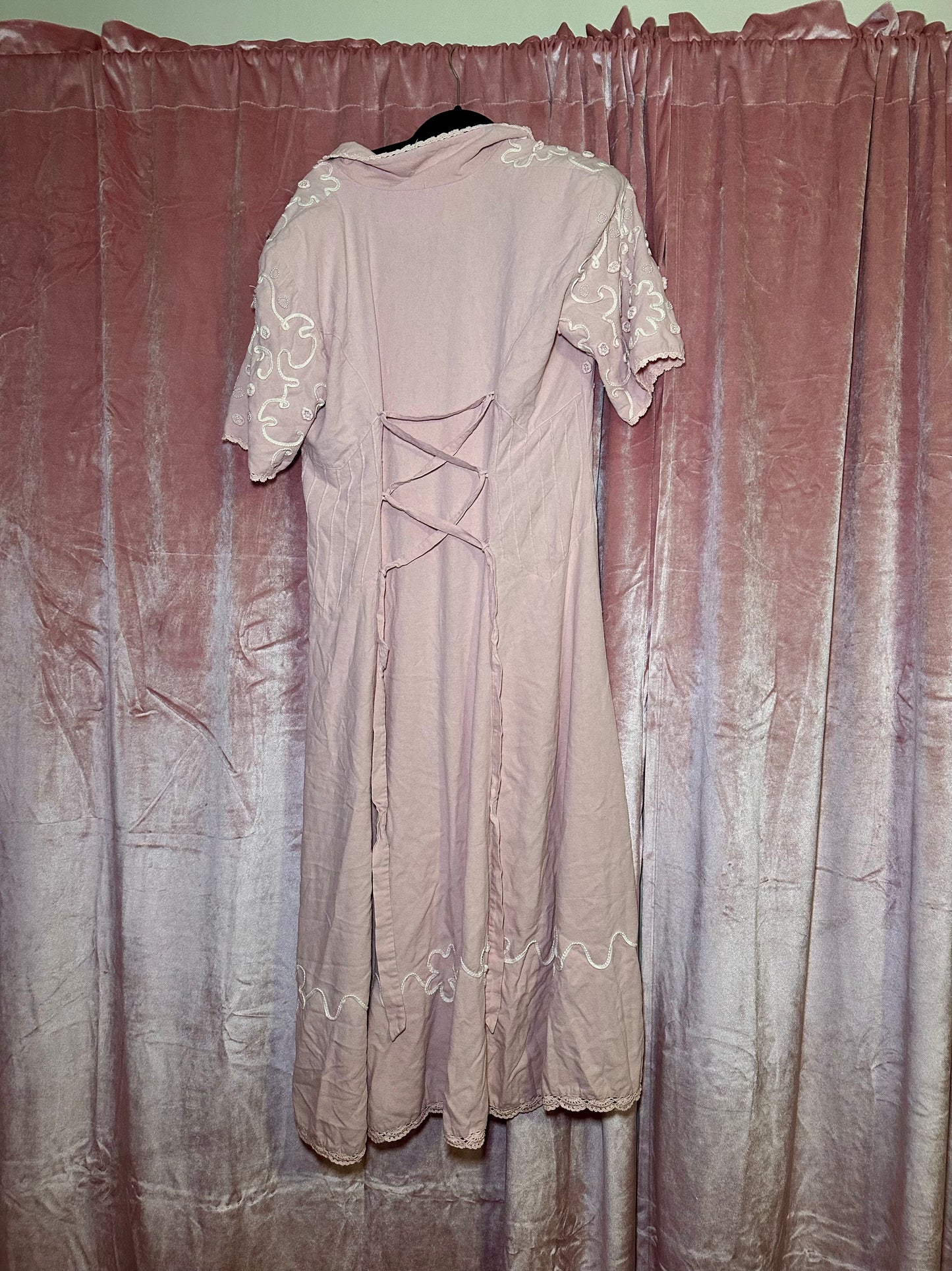 Pink Button Down Dress (L)