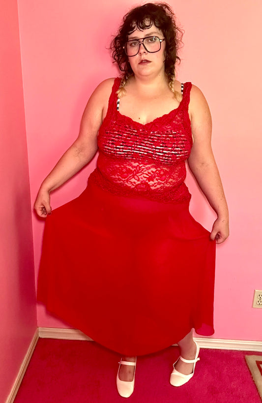 Red Lace Dress (L)