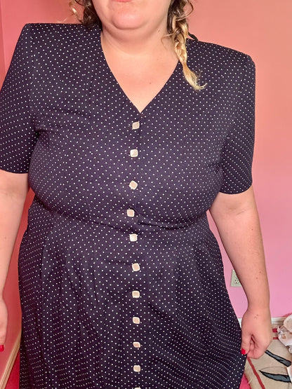 Button Up Polkadot Dress (16)