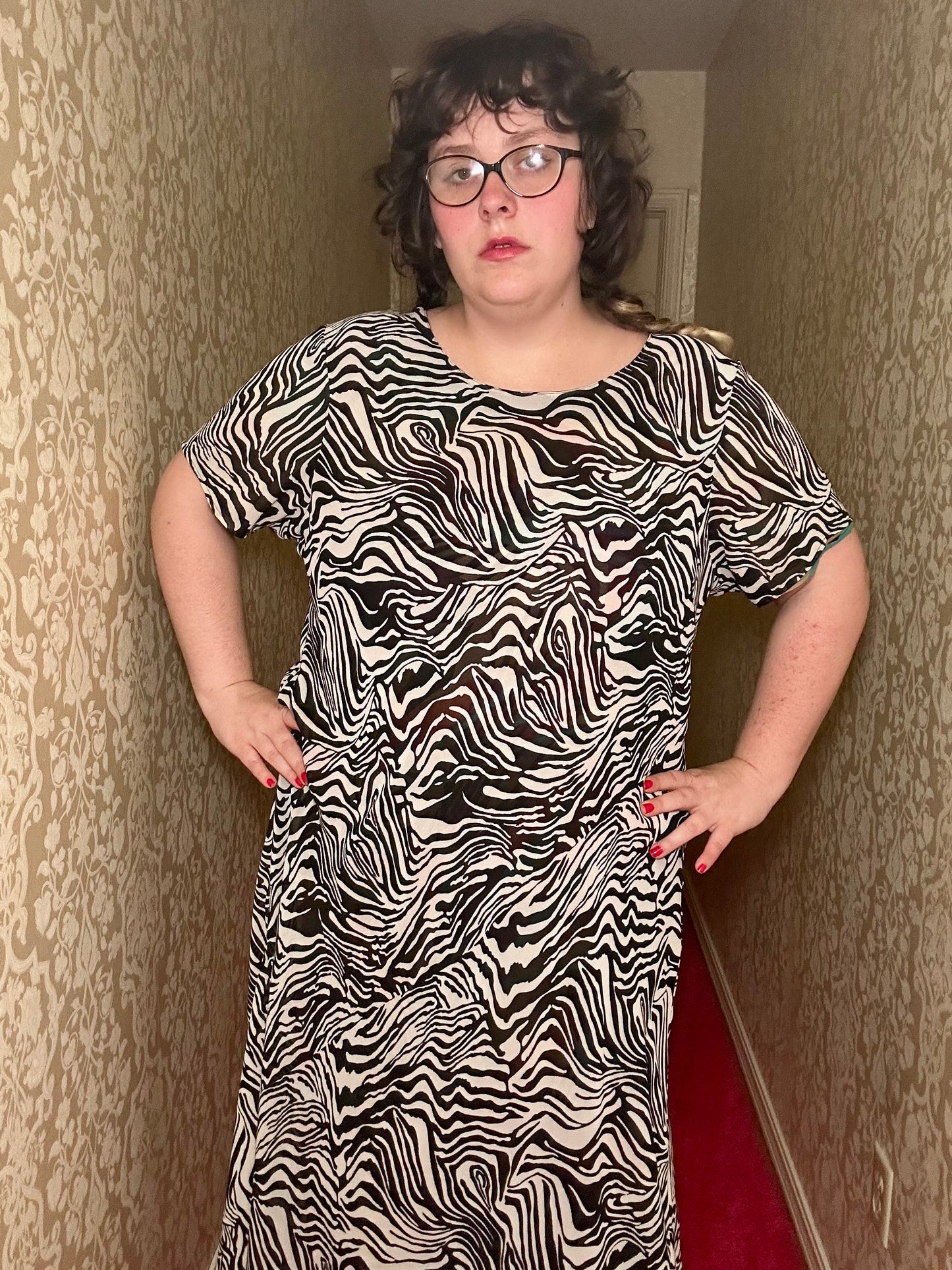 Reversible Chiffon Zebra Dress (18/20)