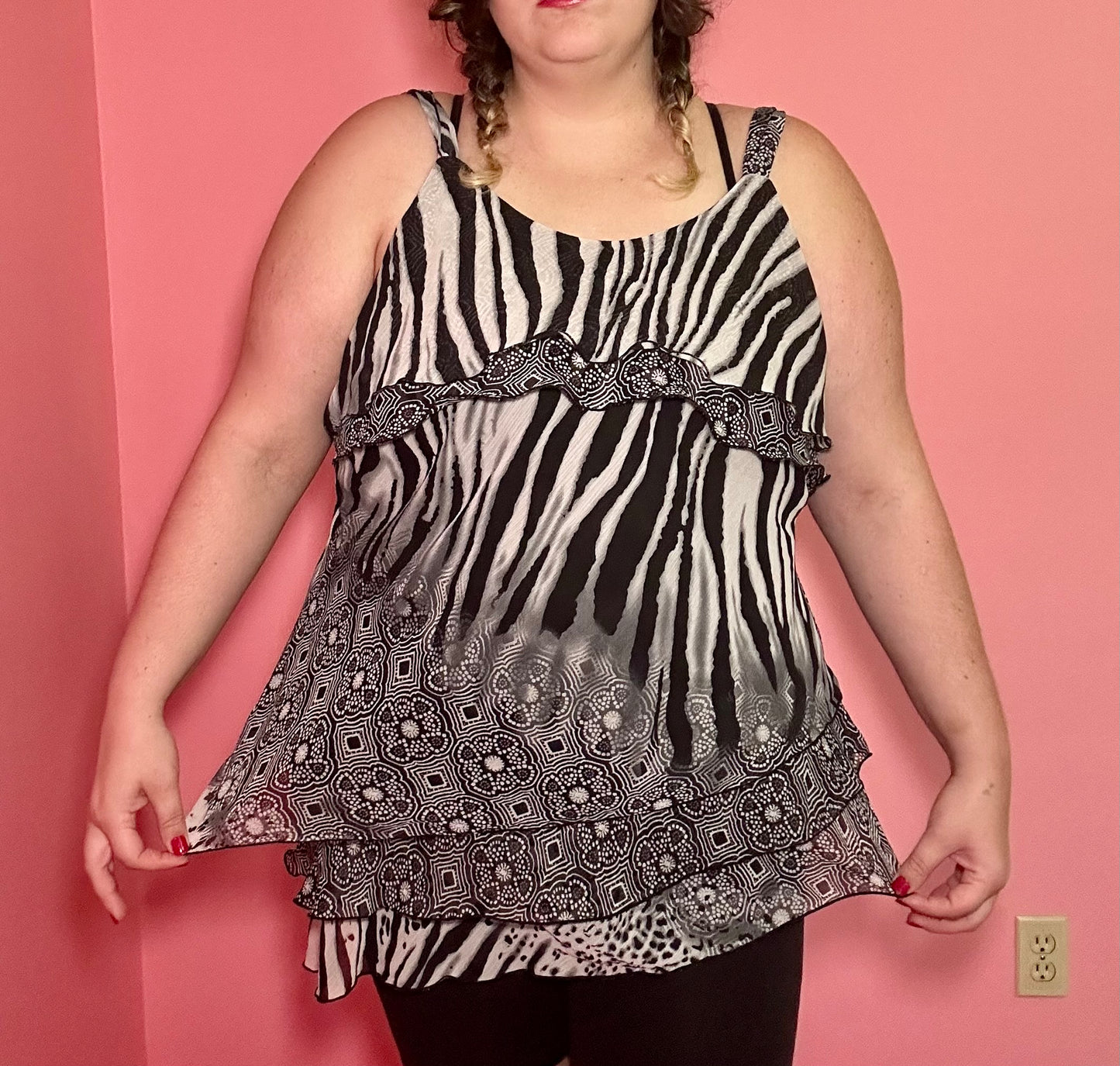 Animal Print Y2K Going Out Top (3X)