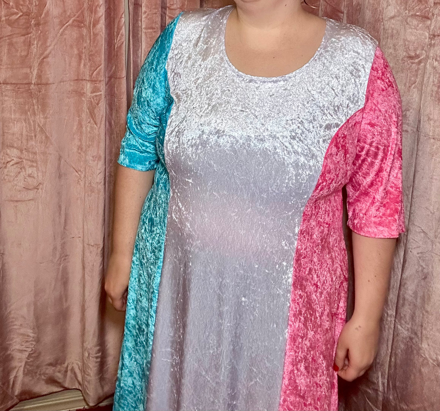 Velvet Panel Dress (2X/3X)