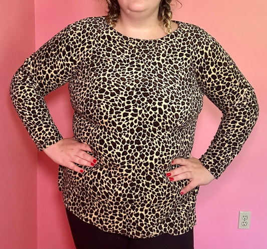 Velvet Leopard Top (XL)