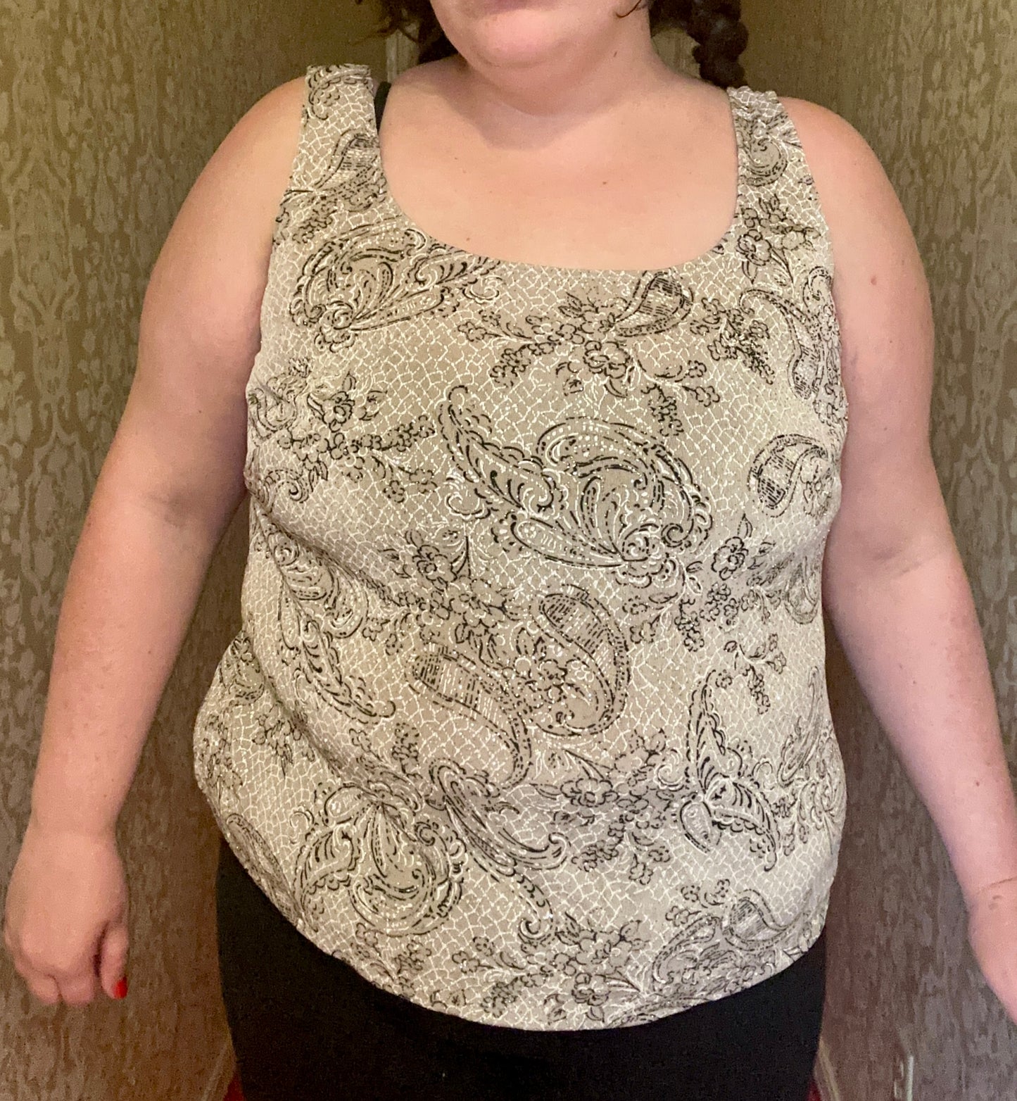 Glitter Paisley Blouse (2X)