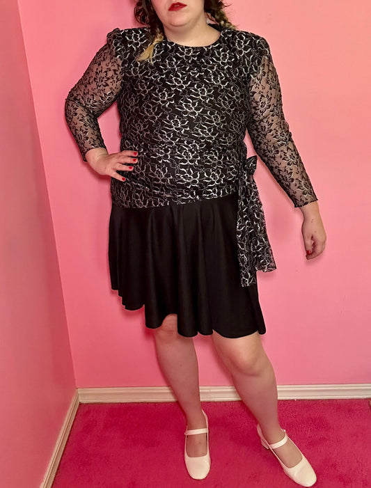 Black Lace 80s Party Dress (16)
