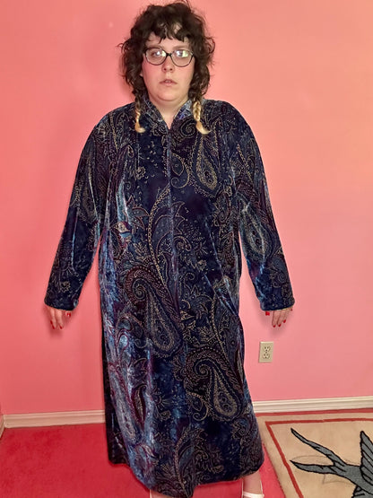 Blue Velvet Glitter Nightgown (XL)