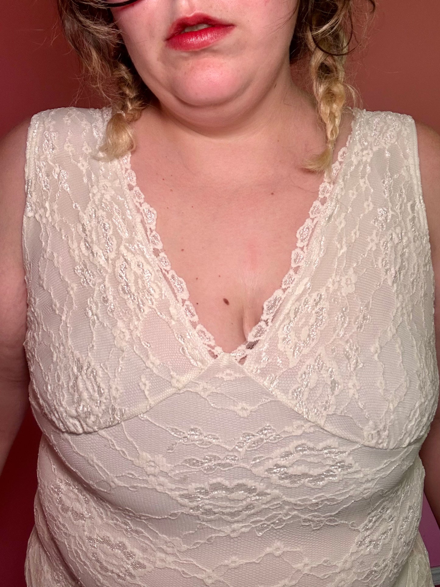 White Lace Tank (L)