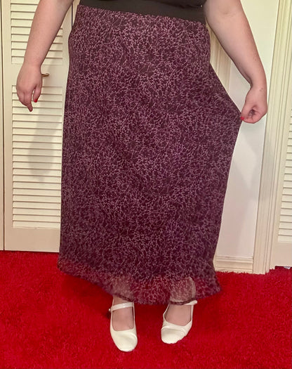 Purple Vines Chiffon Skirt (18/20)