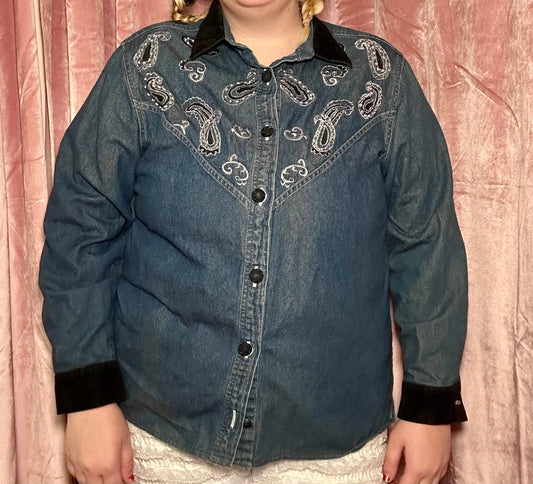 Western Denim Top (L)