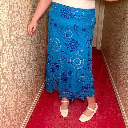 Blue Dots Fairy Skirt (XL)