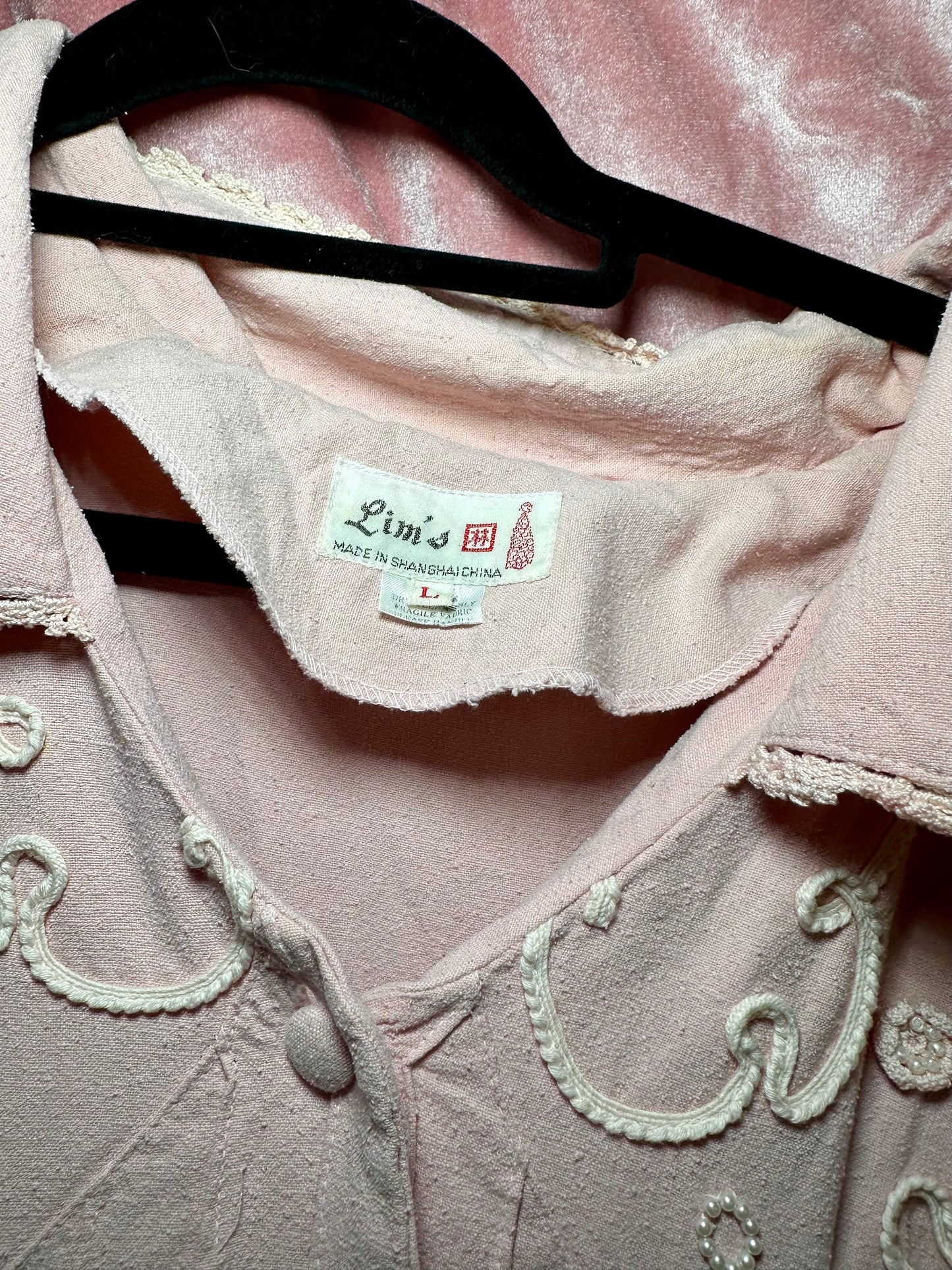 Pink Button Down Dress (L)