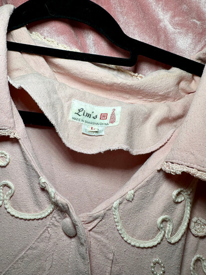 Pink Button Down Dress (L)