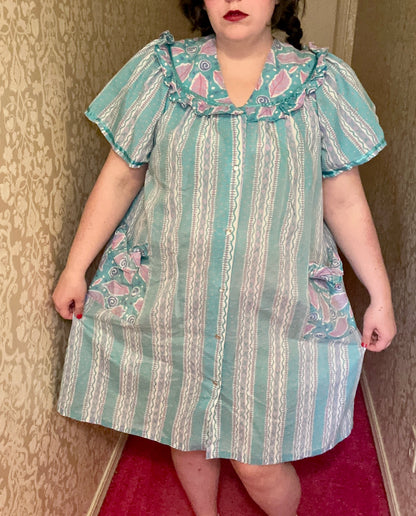 Aqua Ruffle Night Gown (XXL)