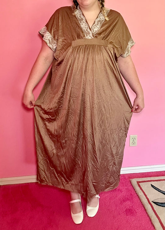 Brown Lace Nightgown (XXL)