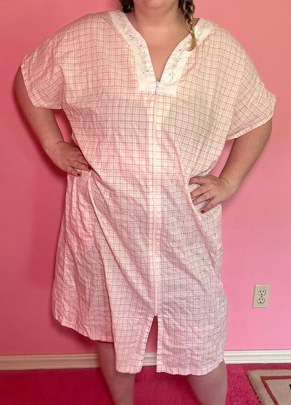 Pink Plaid Nightgown (3X)
