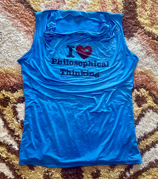 Philosophical Thinking Blue Top (L)