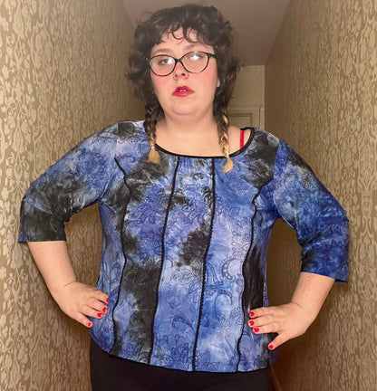 Blue Corset Style Top (2X)