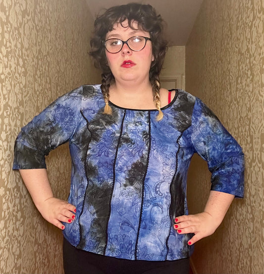 Blue Corset Style Top (2X)