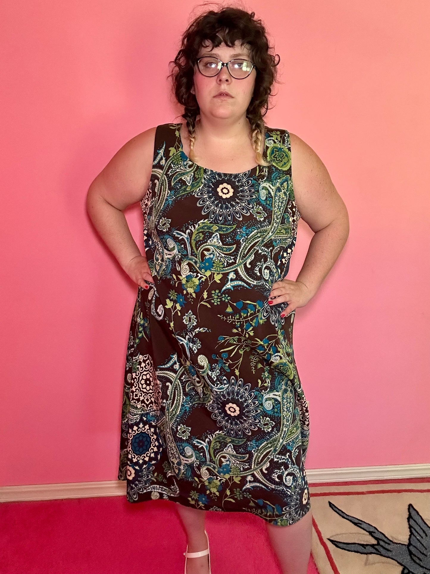 Brown Paisley Dress (20W)